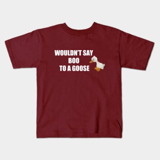 WOULDN’T SAY BOO TO A GOOSE Kids T-Shirt